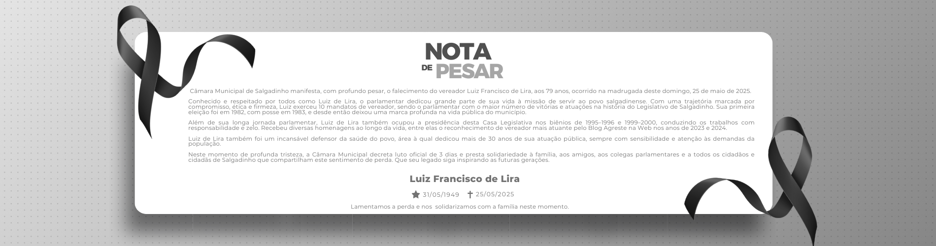 Nota de Pesar